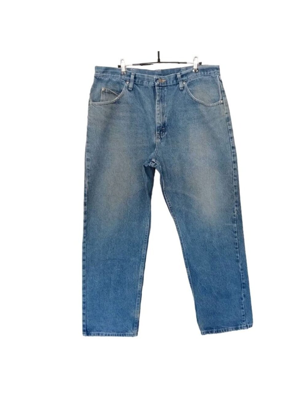 Wrangler Size 38x30 Relaxed Fit Straight Leg Jeans Blue 100% Cotton